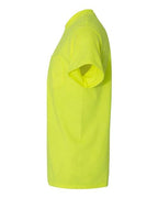 Gildan 4467, 5300 Unisex Heavy Cotton Pocket T-shirt, Safety Green