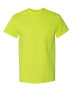 Gildan 4467, 5300 Unisex Heavy Cotton Pocket T-shirt, Safety Green