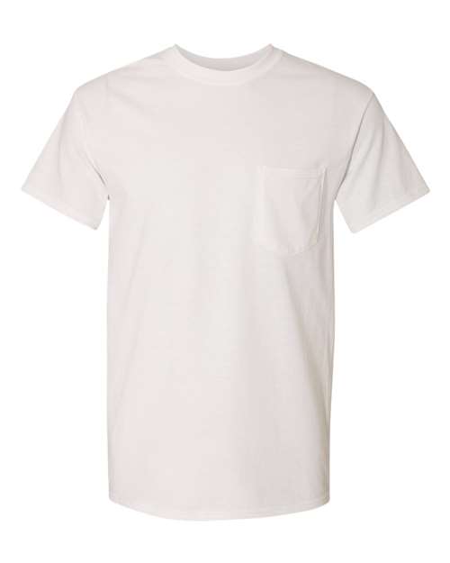 Gildan 5300, Unisex Heavy Cotton Pocket T-shirt, White
