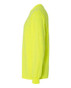 Gildan 5400, Unisex Heavy Cotton Long Sleeve T-shirt, Safety Green