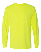 Gildan 5400, Unisex Heavy Cotton Long Sleeve T-shirt, Safety Green