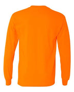 Gildan 5400, Unisex Heavy Cotton Long Sleeve T-shirt, Safety Orange