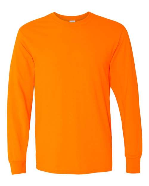 Gildan 5400, Unisex Heavy Cotton Long Sleeve T-shirt, Safety Orange