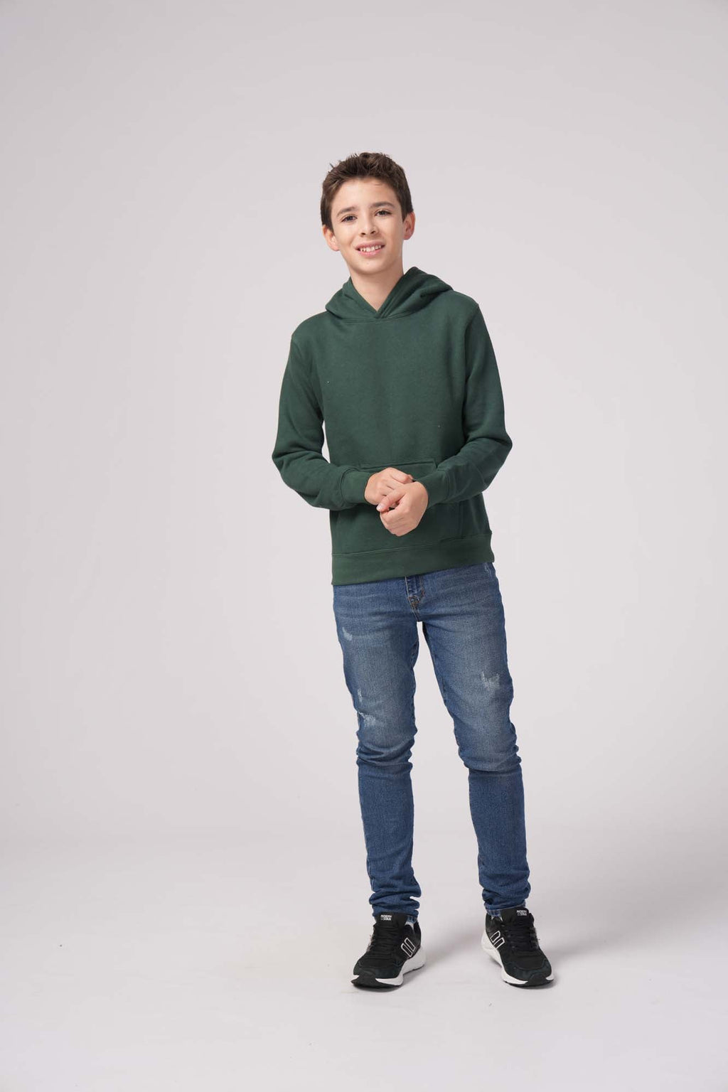Milltex Sportswear 527, Youth Unisex Mid Weight Promo Hoodie, Forest