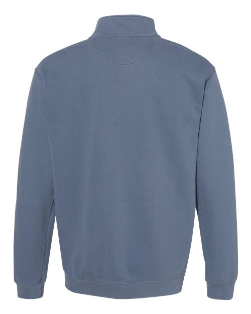 Comfort Colors 1580, Unisex Garment-dyed Quarter-zip Sweatshirt, Blue Jean