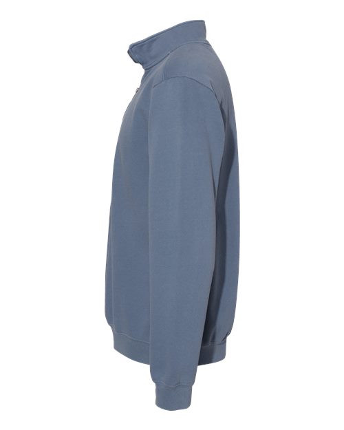 Comfort Colors 1580, Unisex Garment-dyed Quarter-zip Sweatshirt, Blue Jean