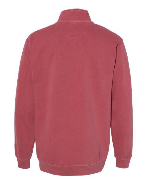 Comfort Colors 1580, Unisex Garment-dyed Quarter-zip Sweatshirt, Crimson