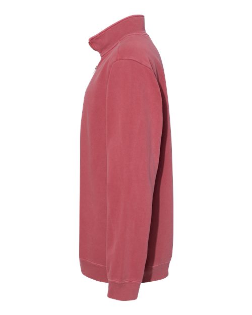 Comfort Colors 1580, Unisex Garment-dyed Quarter-zip Sweatshirt, Crimson