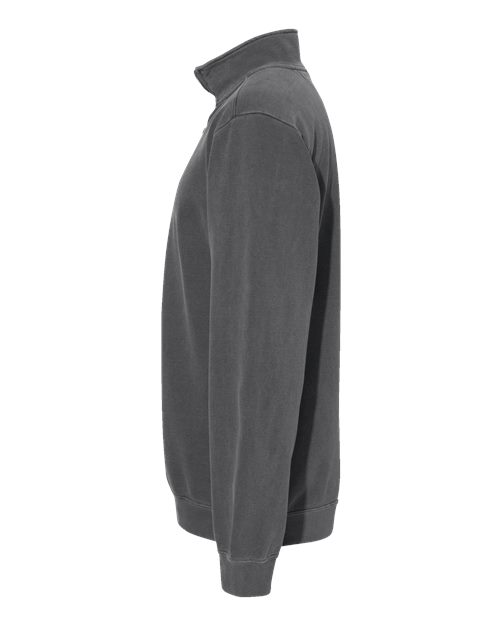 Comfort Colors 1580, Unisex Garment-dyed Quarter-zip Sweatshirt, Pepper