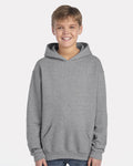 JERZEES 996YR, 556 Youth Nublend Hooded Sweatshirt, Black