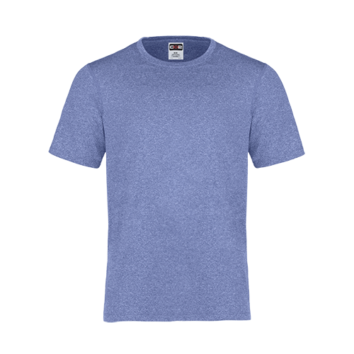 CX2 S05930, - Riviera - Adult Performance Crewneck T-shirt, Blue Heather