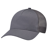 Polycotton / Polyester Mesh 5960M, Ajm 5 Panel Constructed Full-fit-five (mesh Back), Charcoal