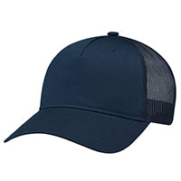 Polycotton / Polyester Mesh 5960M, Ajm 5 Panel Constructed Full-fit-five (mesh Back), Navy