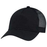 Polycotton / Polyester Mesh 5970L, Ajm 5 Panel Constructed Full-fit-five, Black