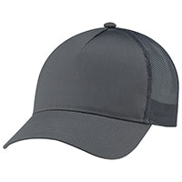 Polycotton / Polyester Mesh 5970L, Ajm 5 Panel Constructed Full-fit-five, Charcoal