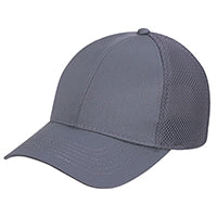 Polycotton / Polyester Honeycomb Mesh 5A390M, Ajm 6 Panel Constructed Contour (mesh Back), Charcoal