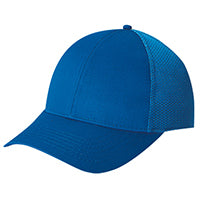 Polycotton / Polyester Mesh 5C390M, Ajm 6 Panel Constructed Contour (mesh Back), Royal
