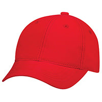 AJM International 5D390B, 6 Panel Constructed Contour (youth), Silver/Red