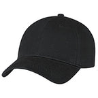 AJM International 5D630M, 6 Panel Constructed Full-fit, Buckram Laminated Front Panels With Pro-stitch, Pre-curved Peak With 8, Black