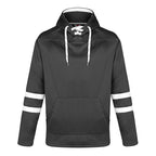 CX2 L00617, - Dangle - Adult Pullover Hockey Lace Hooded Sweatshirt, Black/White