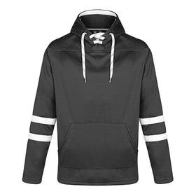 L00617 - Dangle - Adult Pullover Hockey Lace Hooded Sweatshirt