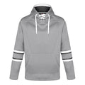 CX2 L00617, - Dangle - Adult Pullover Hockey Lace Hooded Sweatshirt, Grey/Black/White