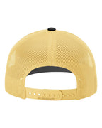 Richardson 112, Snapback Trucker Cap, Black/ Vegas Gold