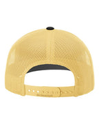 Richardson 112, Snapback Trucker Cap, Black/ Vegas Gold