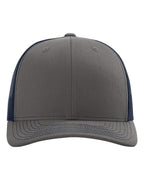 Richardson 112, Snapback Trucker Cap, Charcoal/ Navy