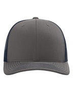 Richardson 112, Snapback Trucker Cap, Charcoal/ Navy