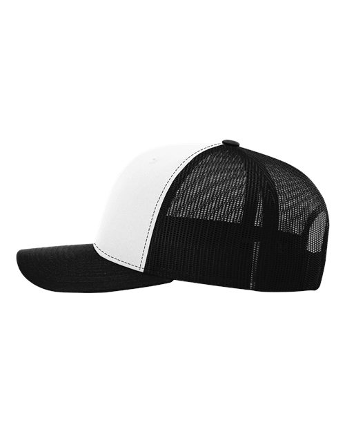 Richardson 112, Snapback Trucker Cap, White/ Black