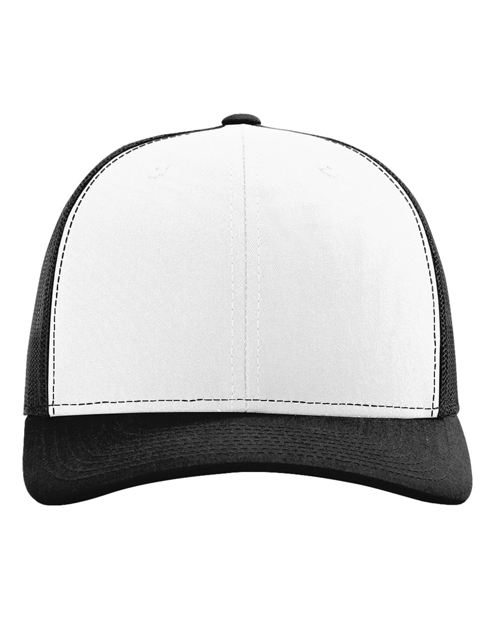 Richardson 112, Snapback Trucker Cap, White/ Black