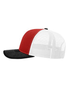 Richardson 112, Snapback Trucker Cap, Red/ White/ Black