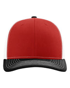 Richardson 112, Snapback Trucker Cap, Red/ White/ Black
