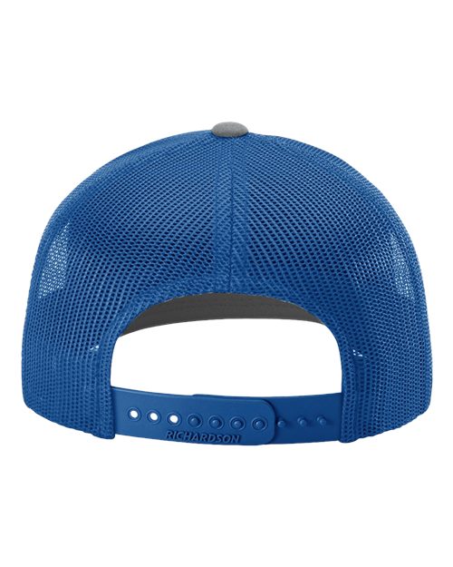 Richardson 112, Snapback Trucker Cap, Heather Grey/ Royal