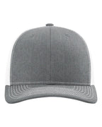 Richardson 112, Snapback Trucker Cap, Heather Grey/ White