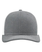 Richardson 112, Snapback Trucker Cap, Heather Grey/ White