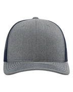 Richardson 112, Snapback Trucker Cap, Heather Grey/ Navy