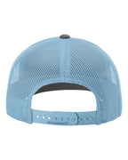 Richardson 112, Snapback Trucker Cap, Charcoal/ Columbia Blue