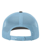 Richardson 112, Snapback Trucker Cap, Charcoal/ Columbia Blue