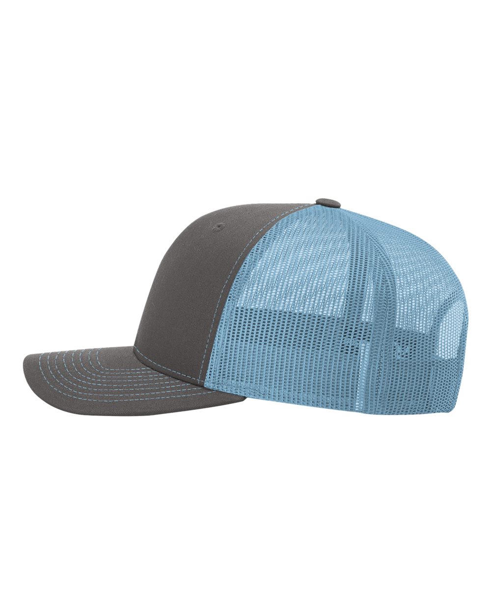 Richardson 112, Snapback Trucker Cap, Charcoal/ Columbia Blue