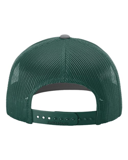 Richardson 112, Snapback Trucker Cap, Heather Grey/ Dark Green