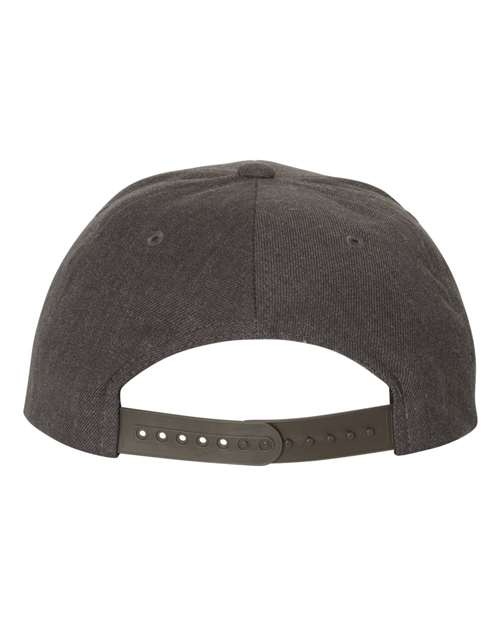 YP Classics 6089M, Premium Flat Bill Snapback Cap, Dark Heather