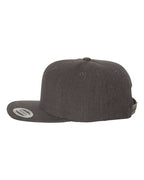 YP Classics 6089M, Premium Flat Bill Snapback Cap, Dark Heather