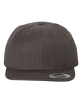 YP Classics 6089M, Premium Flat Bill Snapback Cap, Dark Heather