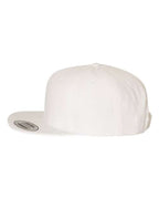 YP Classics 6089M, Premium Flat Bill Snapback Cap, White