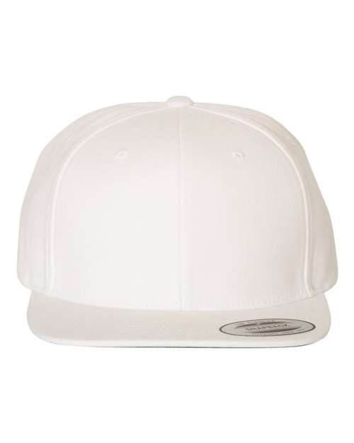 YP Classics 6089M, Premium Flat Bill Snapback Cap, White