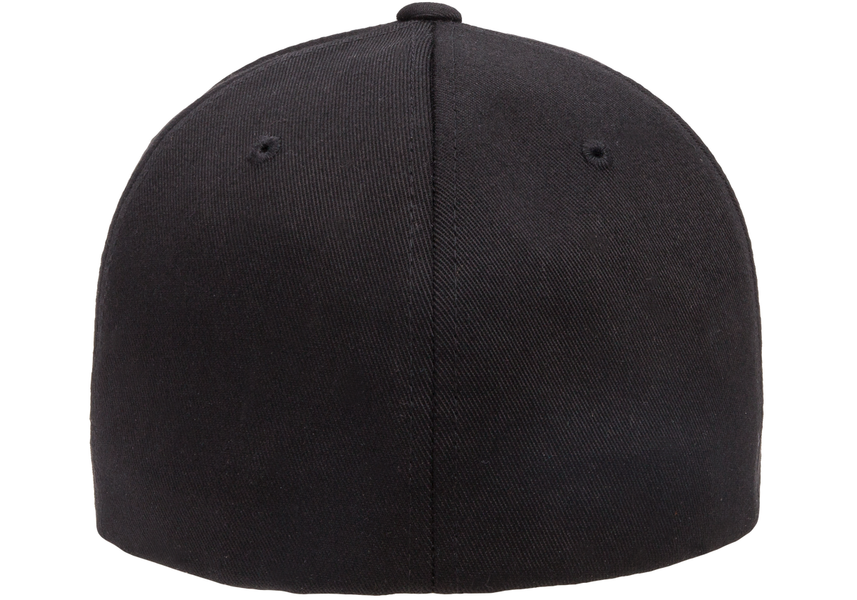 Flexfit F06277, - Flexfit Wooly Combed Fitted Cap, Black
