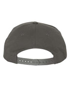 YP Classics 6502, Lightly-structured Five-panel Snapback Cap, Charcoal