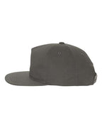 YP Classics 6502, Lightly-structured Five-panel Snapback Cap, Charcoal